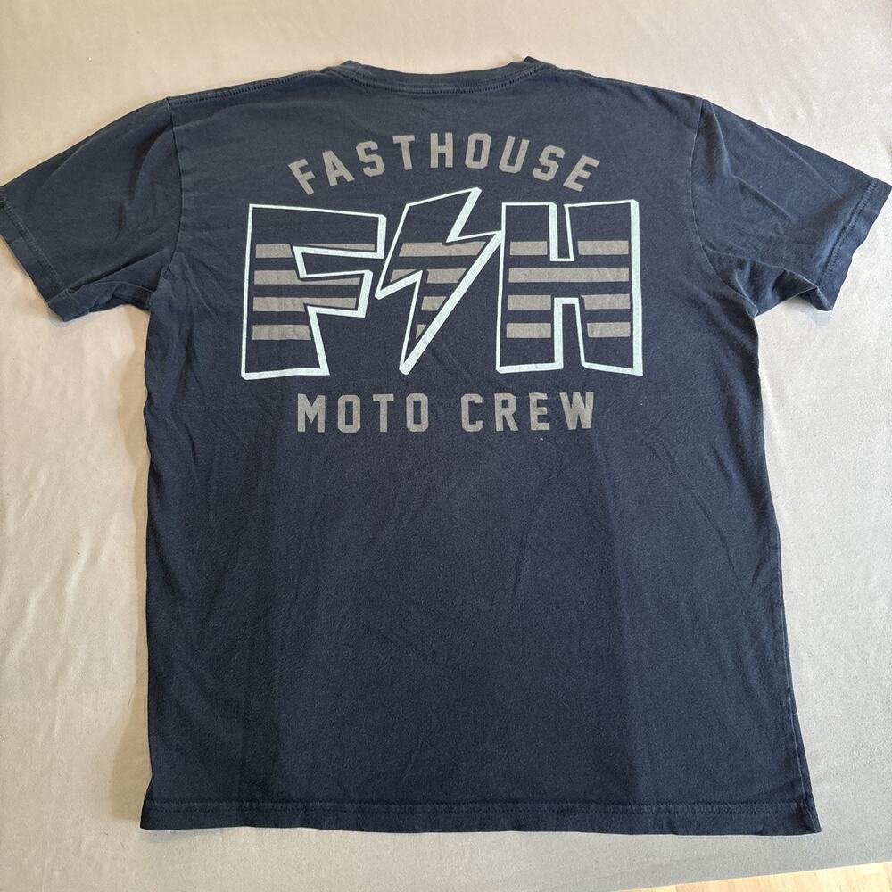FASTHOUSE Moto Crew Mens Tee [M] T-Shirt Casual Wear 1289-3009 Light Used